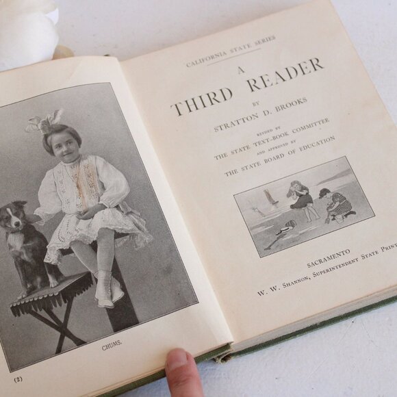 Vintage 1910s Book, "A Third Reader", by Stratton D. Brooks, California State - Picture 5 of 10